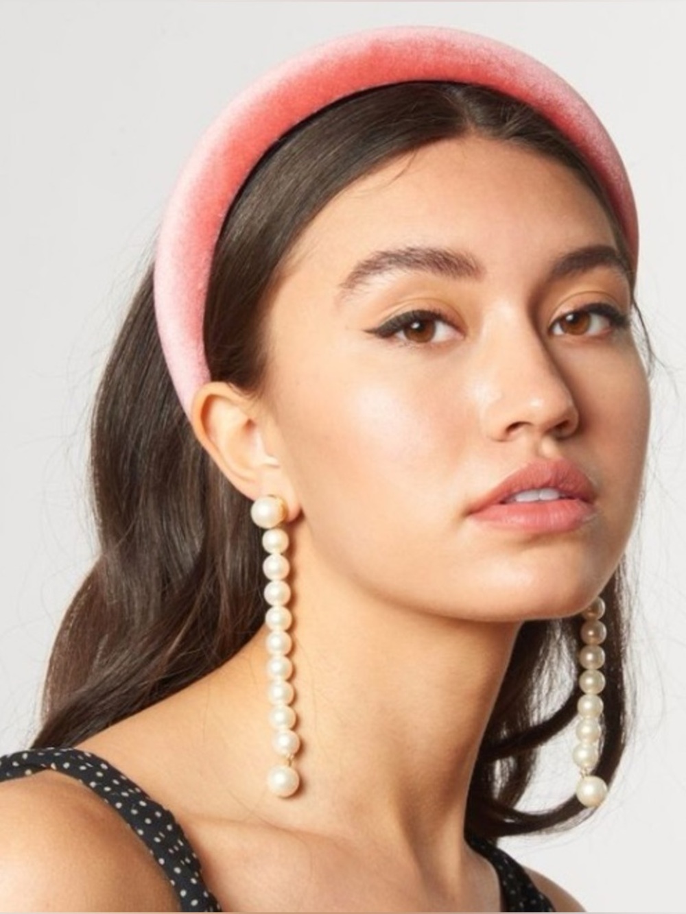 RARE Lele Sadoughi Orange Velvet Padded Headband